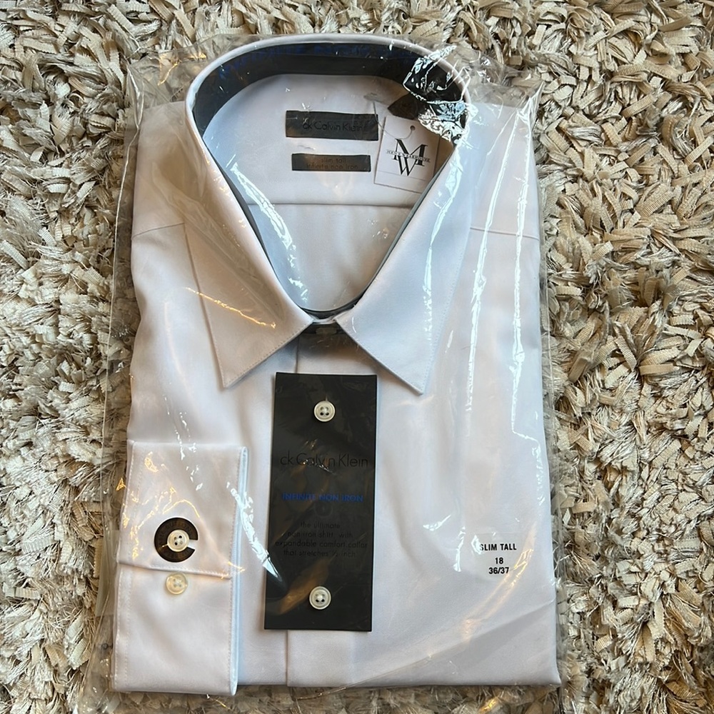 Men’s White Calvin Klein Non Iron Shirt